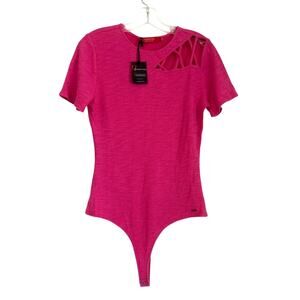 NWT n:PHILANTHROPY Irene Cut‑Out Thong Bodysuit – Pink – Women’s Large